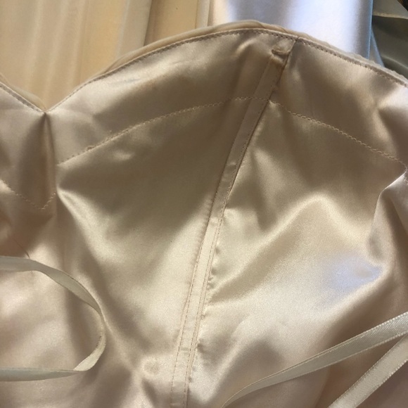 NWT Beautiful Strapless Lace Up Back A-Line Evening Gown by Coya Collection SzXL - Picture 4 of 9